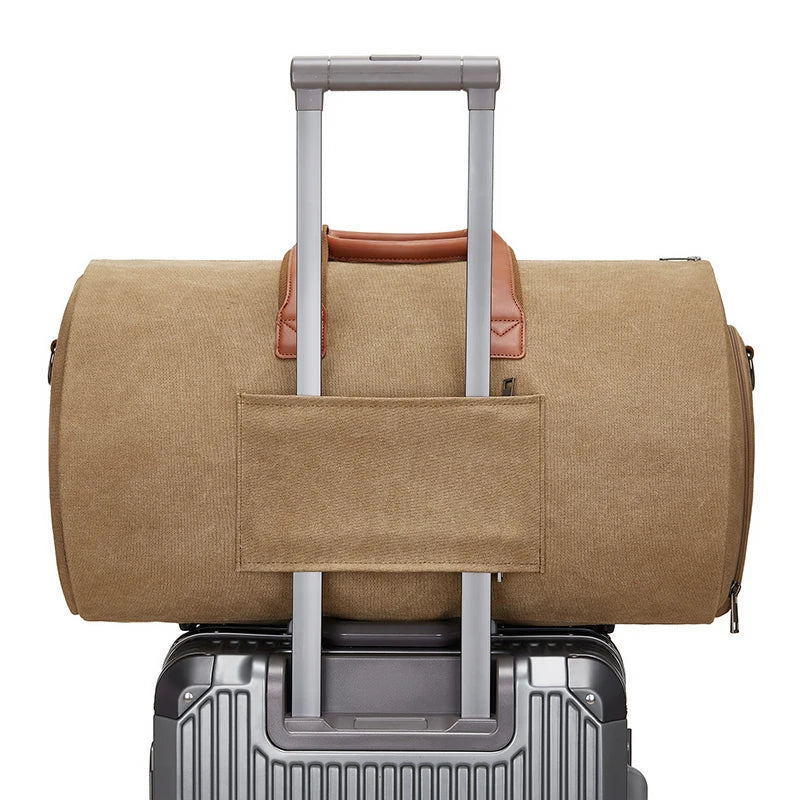 Mingao 209-1 Canvas Travel Duffle Bag with Shoe Compartment