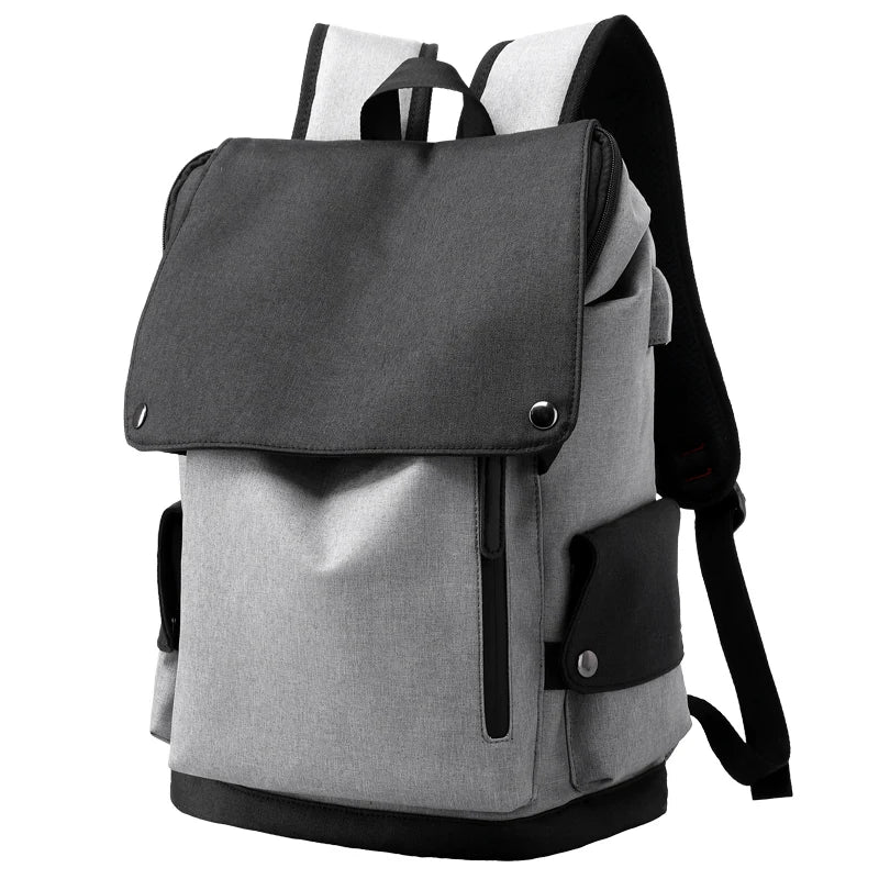 Mingao 055 USB Anti-Theft Student Laptop Backpack - Grey