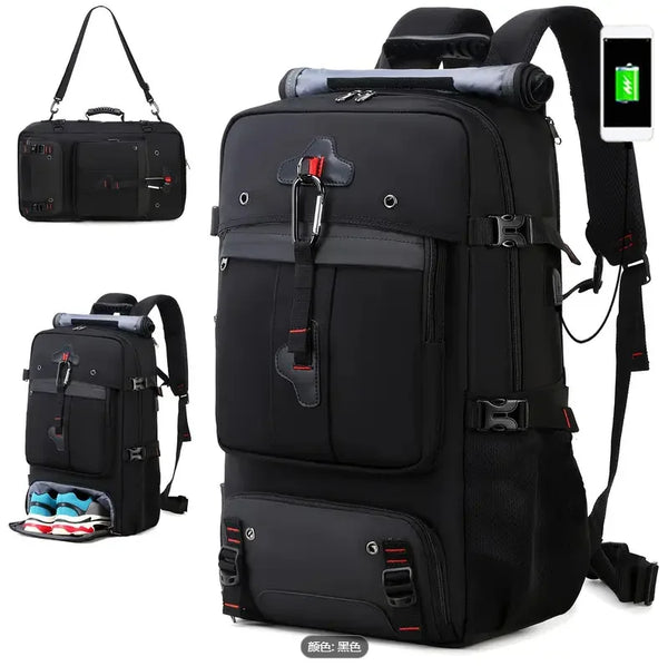 Skoll extra-large travel mountaineering backpack in black