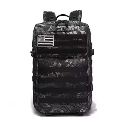 Hong BM-24M669 45L Waterproof Molle Tactical Backpack - Black Python
