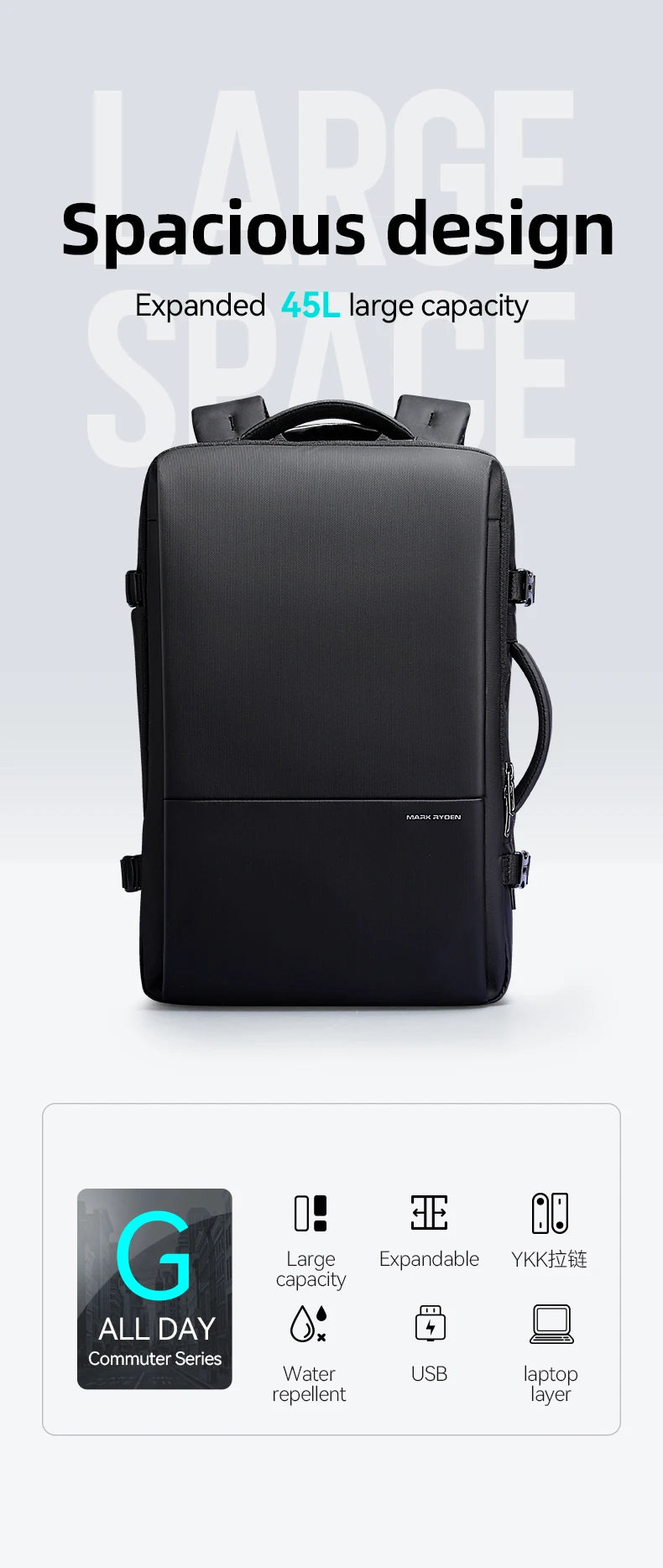 Mark Ryden Polar MR-9822 Anti-Theft Oxford Backpack