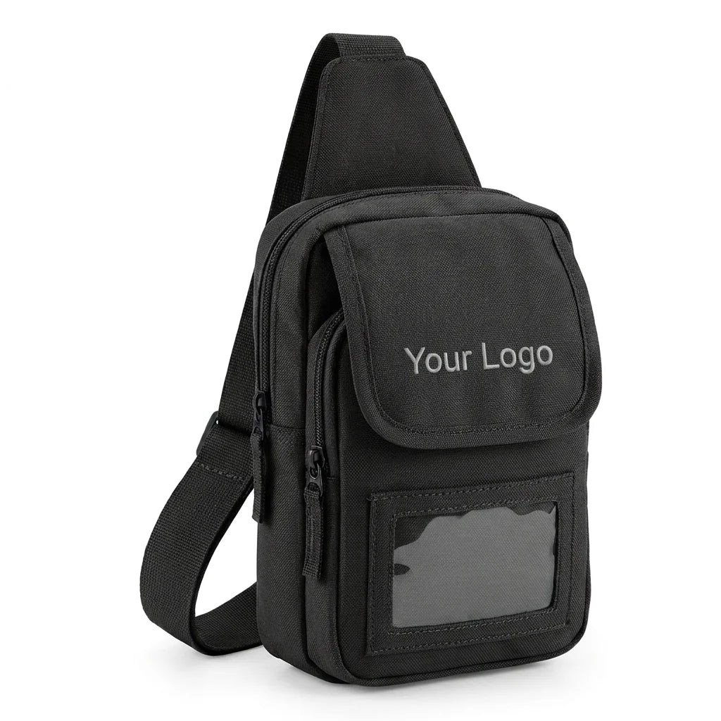 Backper Cepheus Waterproof PSA Slab Window Crossbody Bag — Black
