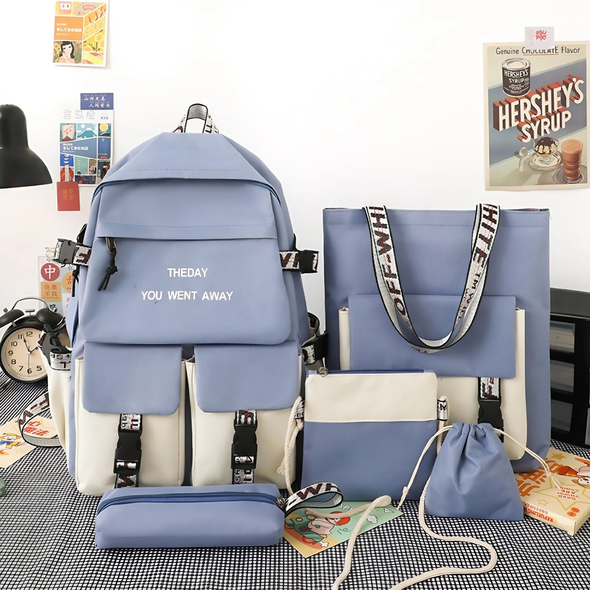 Turquoise backpack set Blue colorway