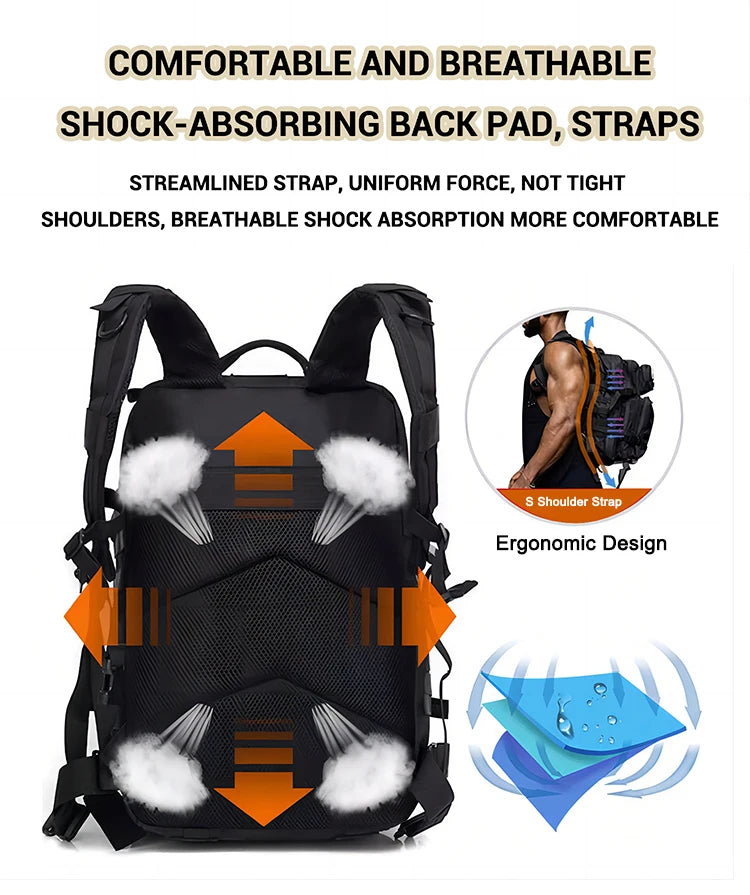 Hong BM-24M693 45L Waterproof Nylon Tactical Backpack - detail 3