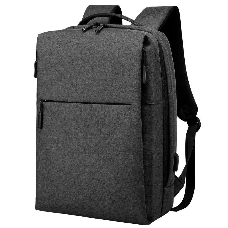 Mingao 1018 15.6" USB Waterproof Business Laptop Backpack - Black-Grey