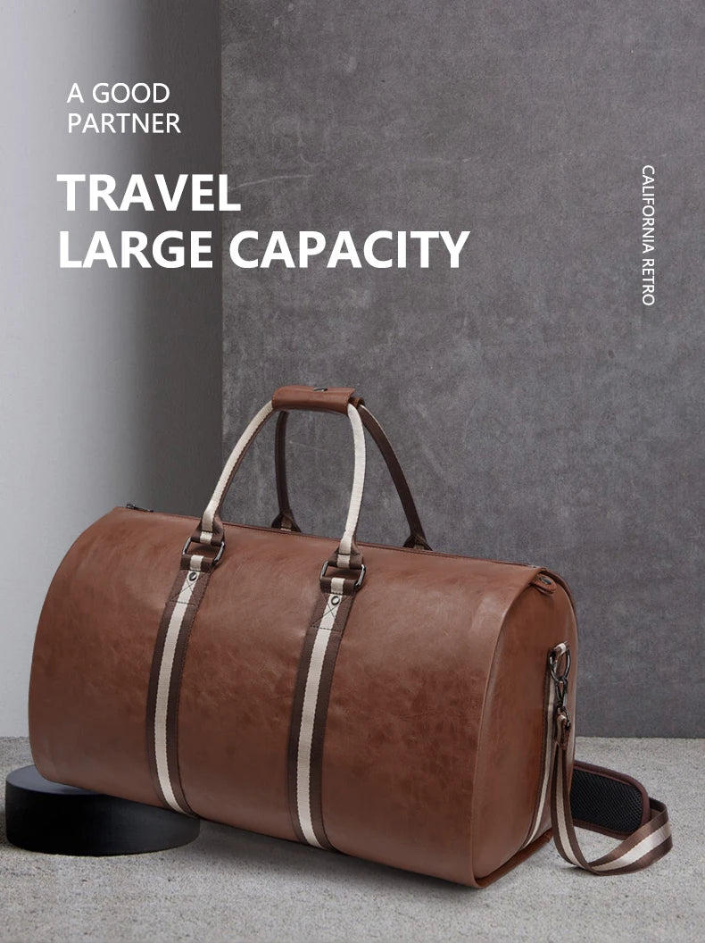 Mingao 233027 Waterproof PU Leather Garment Duffle Bag - detail 1