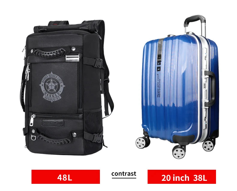 Mingao 201 USB Waterproof PU Travel Laptop Backpack - detail 3