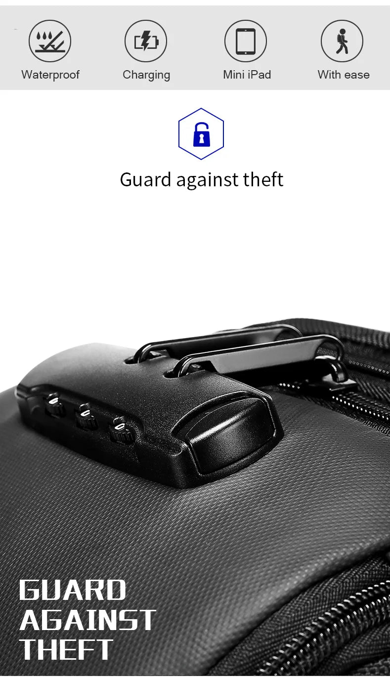 Mingao 7082 USB Anti-Theft Crossbody Sling Bag - detail 2