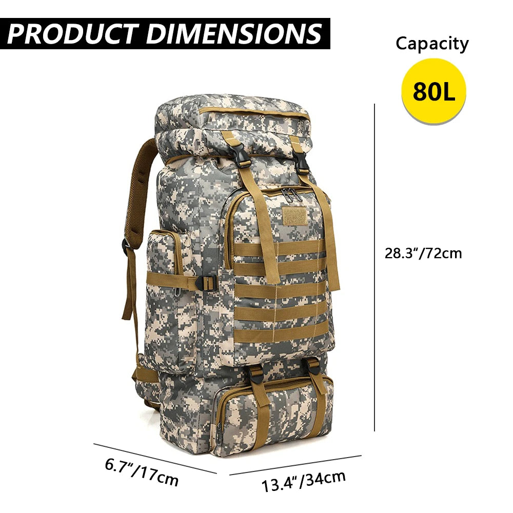 Hong BM-24M449 80L Waterproof Camouflage Tactical Backpack - detail 3