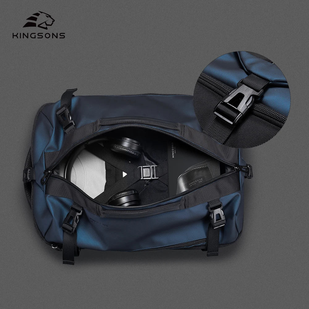 Kingsons unisex waterproof travel backpack — lifestyle shot