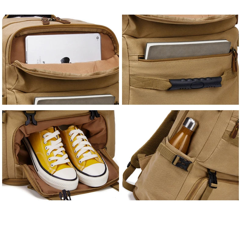 Mingao 2015 canvas travel backpack feature 5