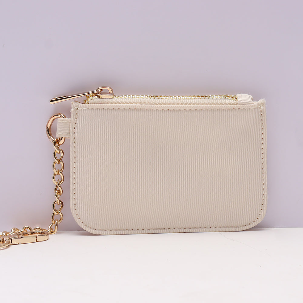 Backper Sagitta Mini Nylon Coin Purse & Key Wallet — Nude