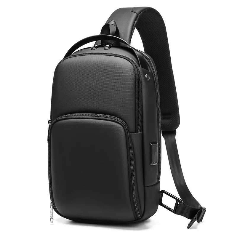 Mingao 1459 Waterproof Outdoor Crossbody Sling Chest Bag - Black