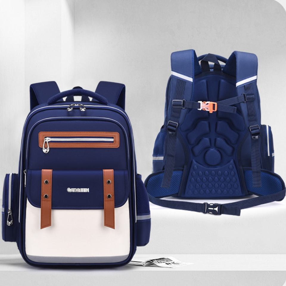 Cloud-Shaped Elementary Laptop Backpack Senjia - back panel