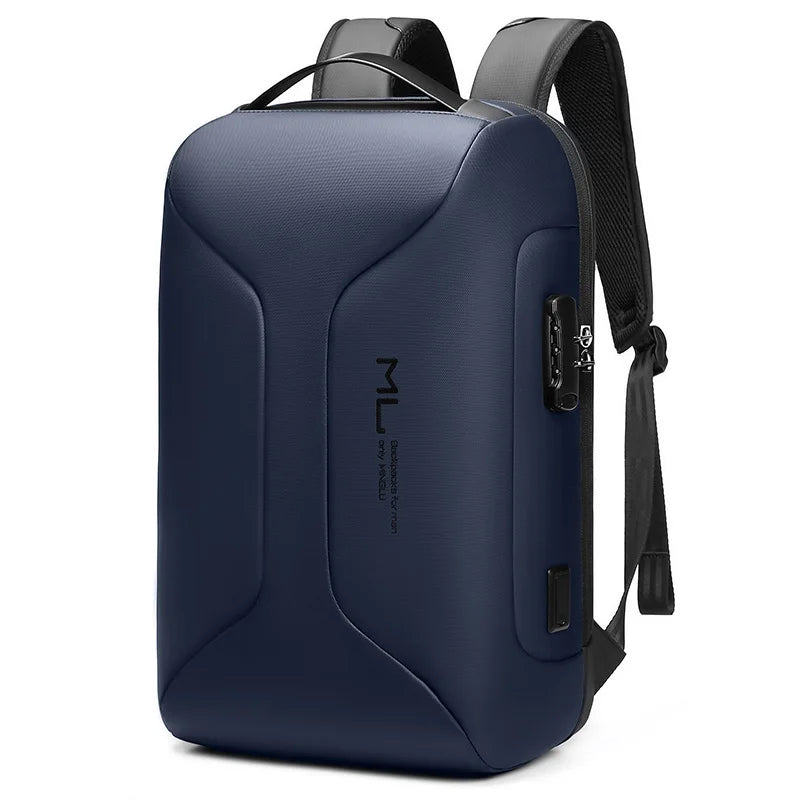 Mingao 22088 Anti-Theft USB 15" Laptop Backpack - Blue