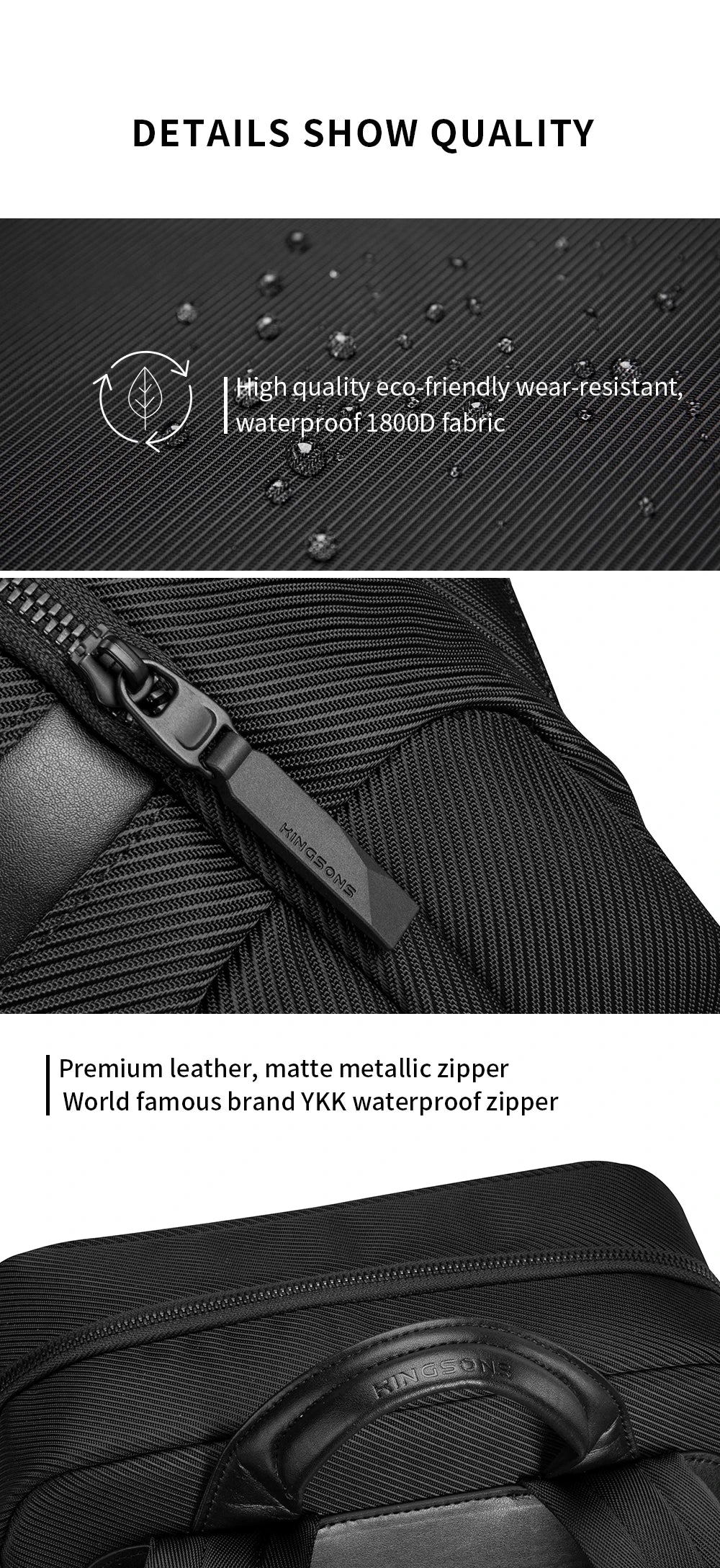 Kingsons Slim Professional Women's Business Backpack