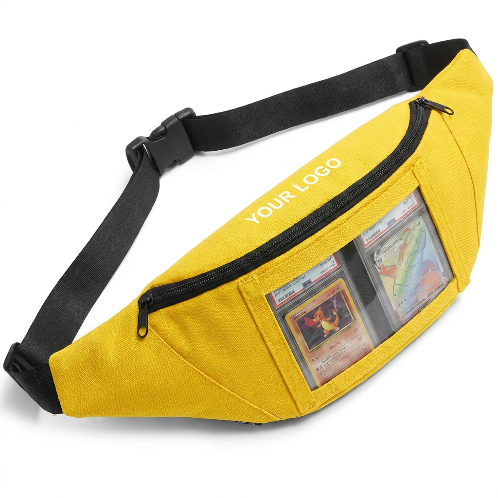Backper Auriga Clear-Window Graded Card Display Bag — Yellow