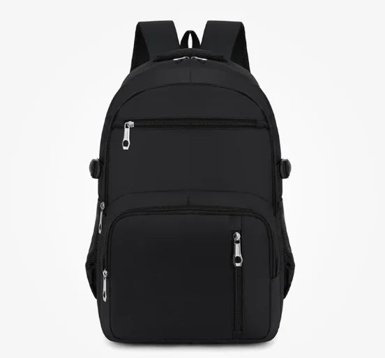 Kale waterproof Oxford laptop backpack in black, front view