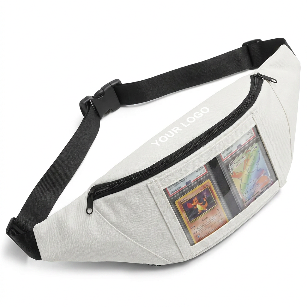 Backper Auriga Clear-Window Graded Card Display Bag — White
