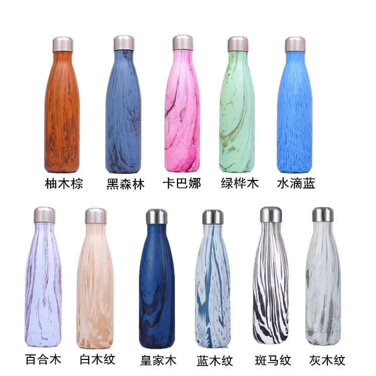 500ml Stainless Steel Vacuum Insulated Flask – Cola Shape Sports Bottle – 1