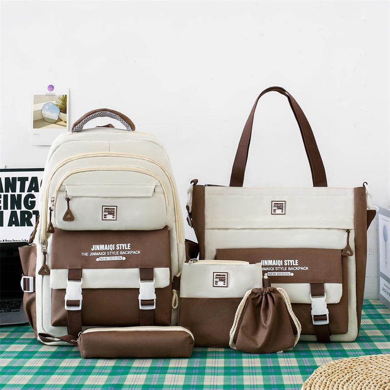 Varsity 5-Piece Student Backpack Set Senjia - lifestyle