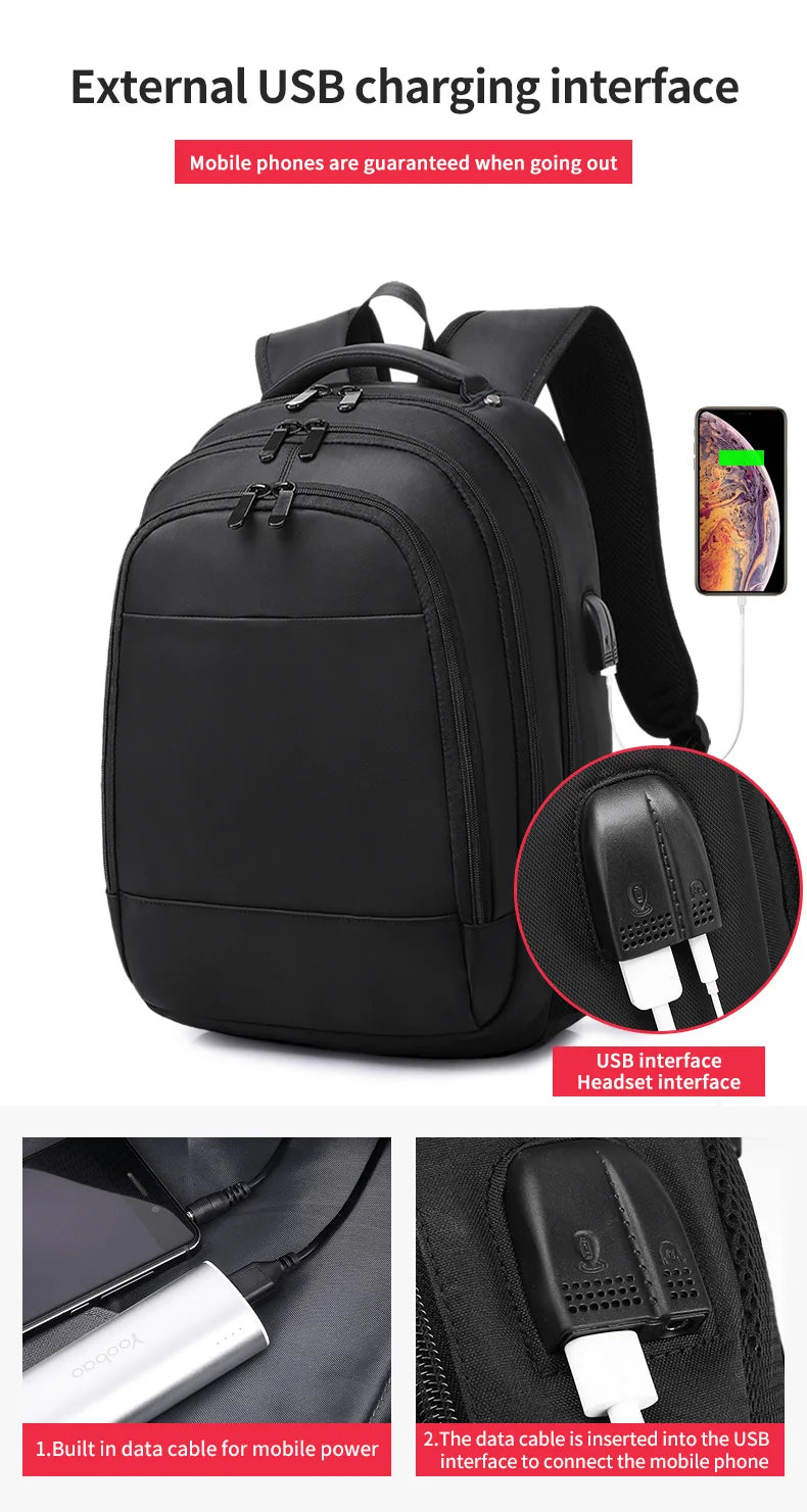 Mingao 038 Waterproof USB Business Laptop Backpack - detail 5