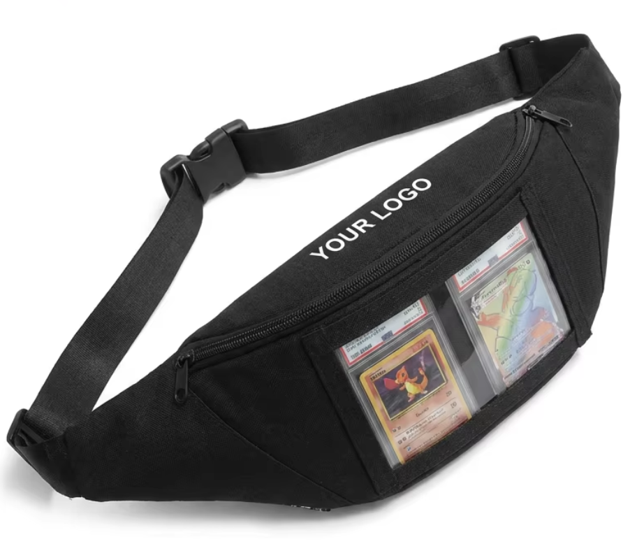 Backper Auriga Clear-Window Graded Card Display Bag — Black