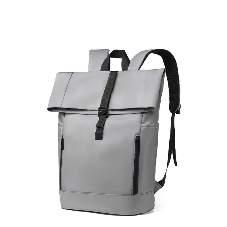 Helike folding flip-top laptop backpack in grey