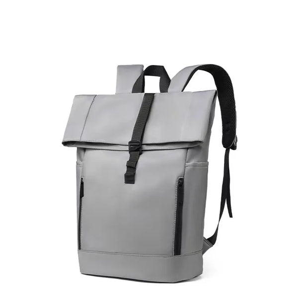 Helike folding flip-top laptop backpack in grey