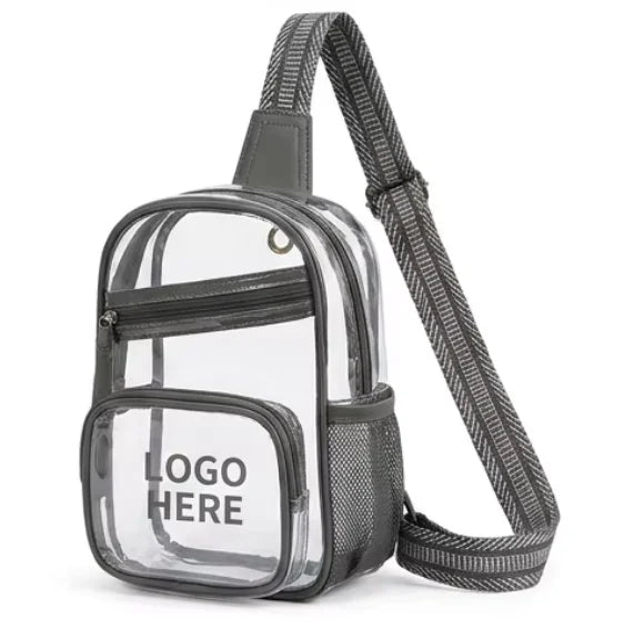 Backper Dorado Clear PVC Chest Bag — Gray