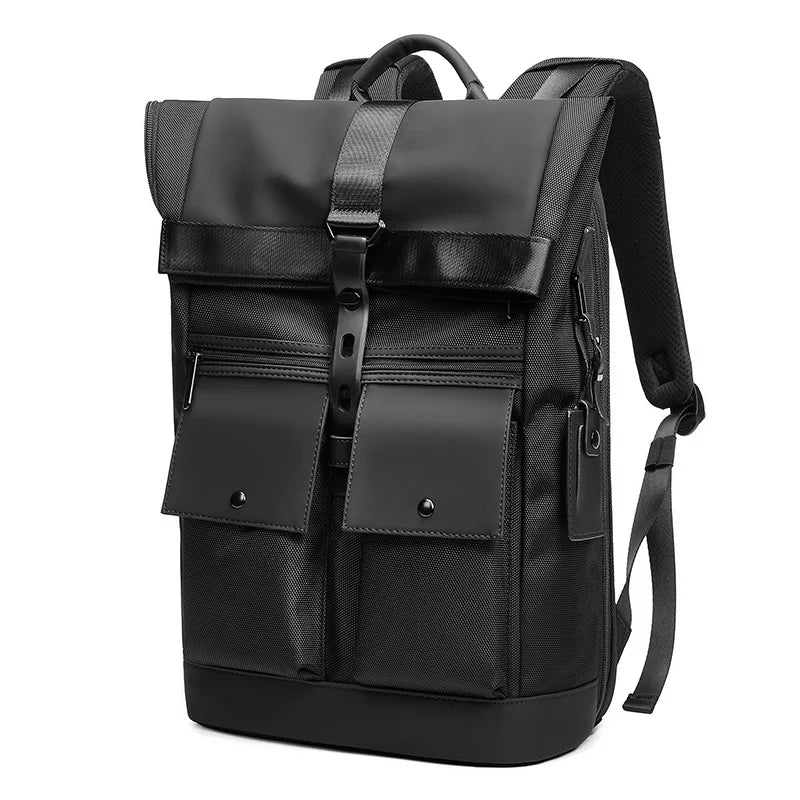 Mingao 221025 Smart Anti-Theft USB Business Laptop Backpack - Black