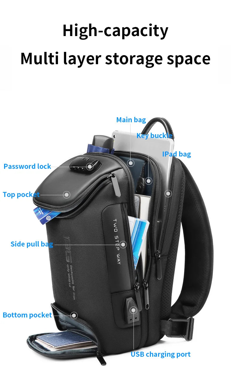 Mingao 7082 USB Anti-Theft Crossbody Sling Bag - detail 4