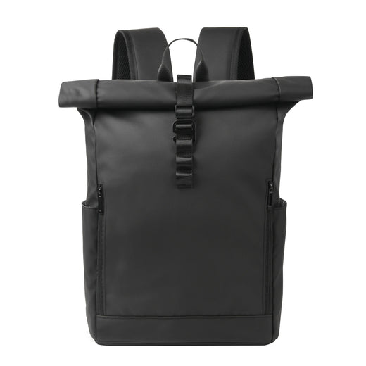 Backper Indus Roll-Top Laptop Backpack — Black
