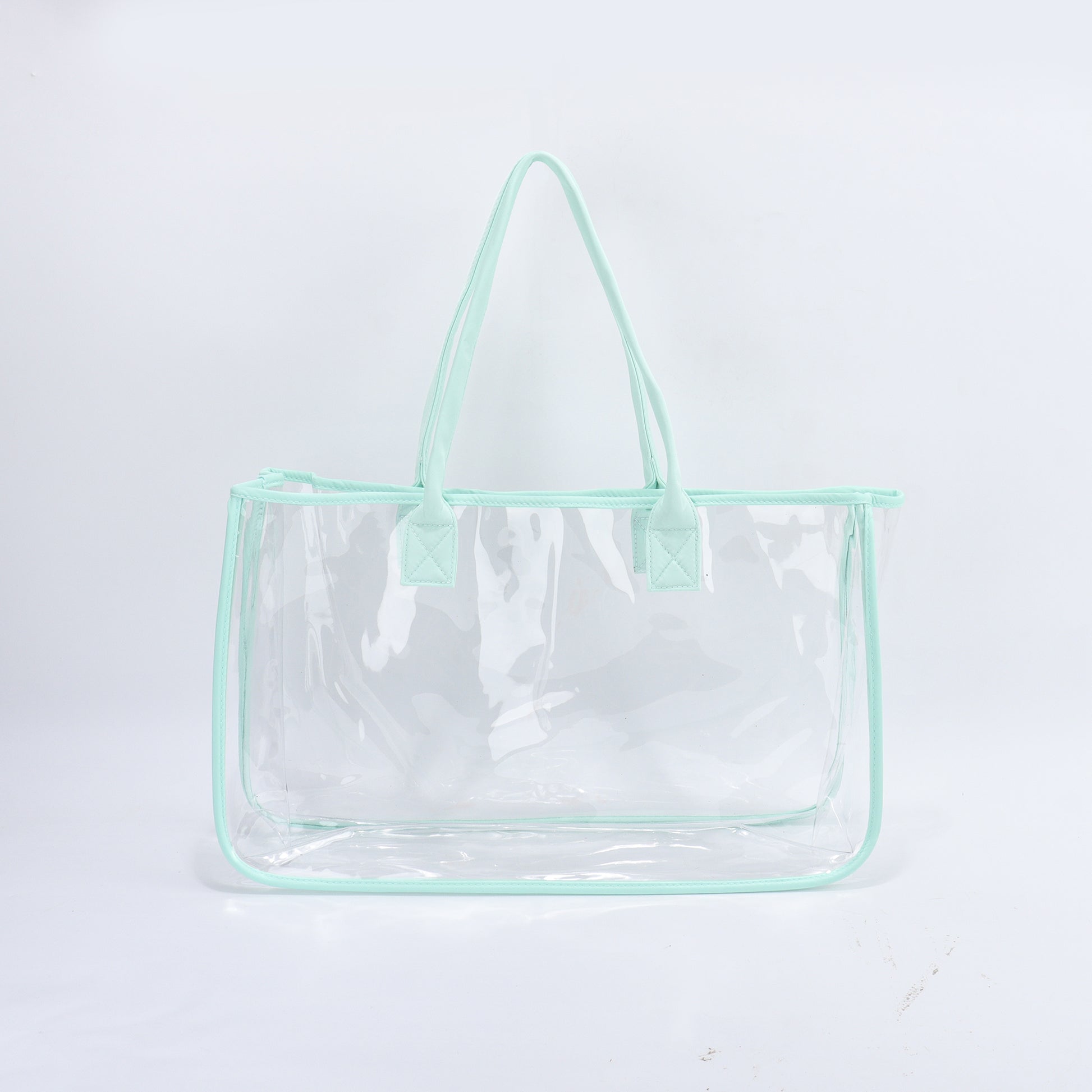 Backper Cetus Clear PVC Beach & Shopping Tote — Mint