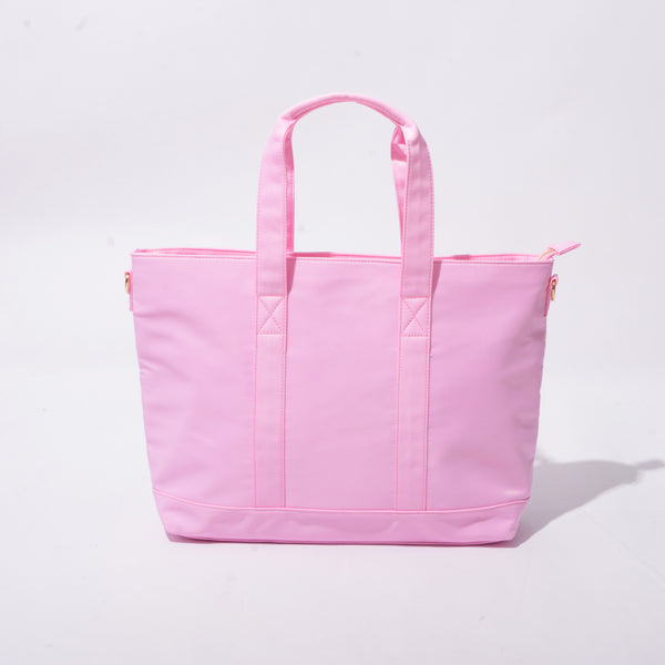 Backper Pyxis Large Nylon Weekender Shoulder Bag — Pink