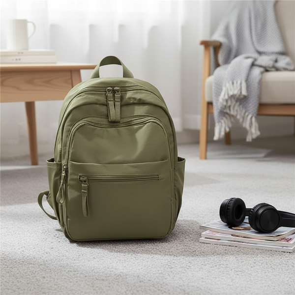 Korean-Style Tasseled Velvet Backpack for Women - Chrysoprase SJ8393SCH - Senjia wholesale backpack