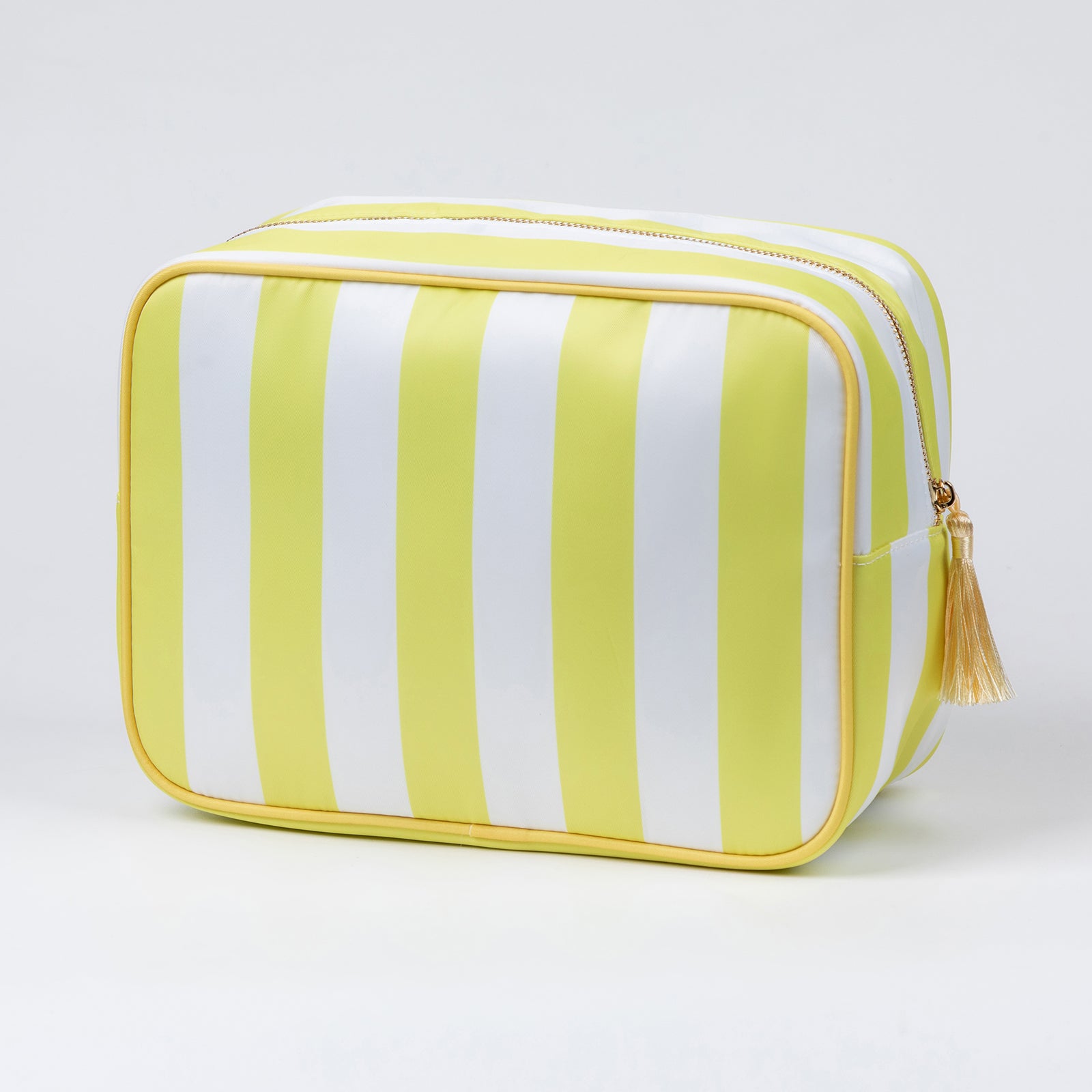 Backper Electra XL Striped Storage & Cosmetic Bag — Yellow
