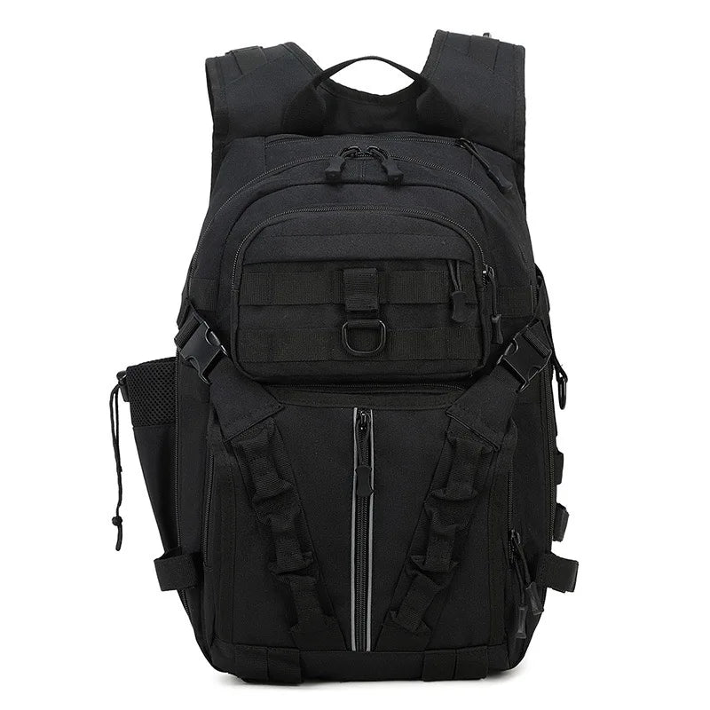 Tactical mountaineering backpack side profile