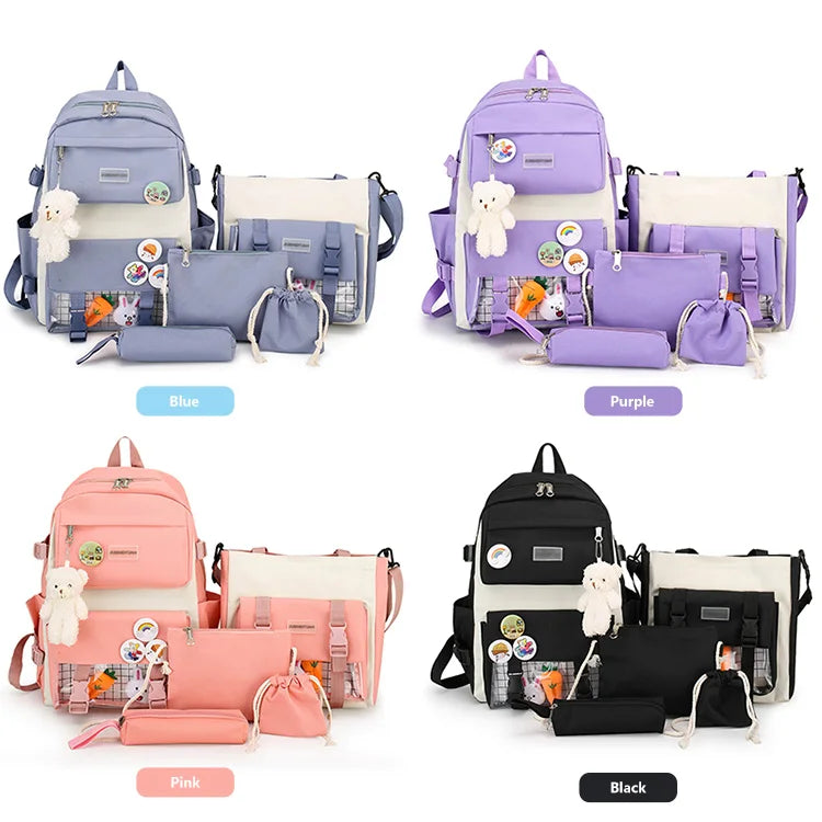 Keman KMJXY9017 Cartoon Girls Waterproof School Backpack