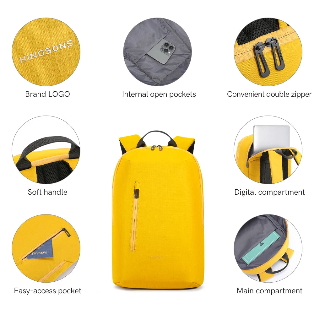 Kingsons unisex waterproof school backpack — lifestyle shot