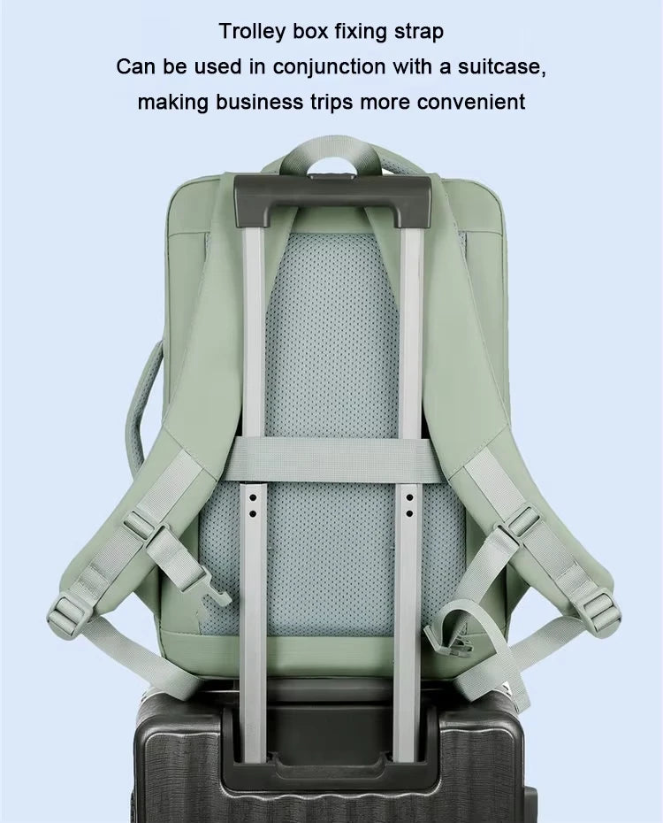 Keman KMMTS218-2 Expandable Business Waterproof Laptop Backpack with USB