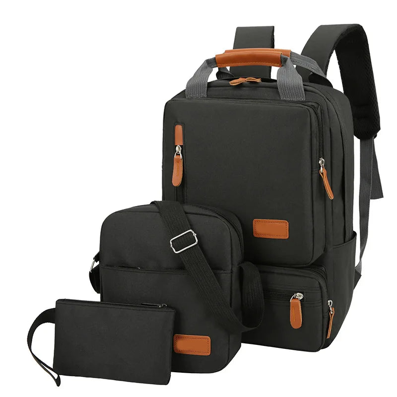 Thelxinoe backpack set in black