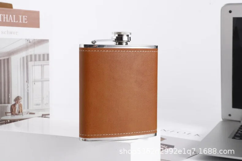 6-8oz Stainless Steel Hip Flask – Portable Pocket Spirit Bottle – 10