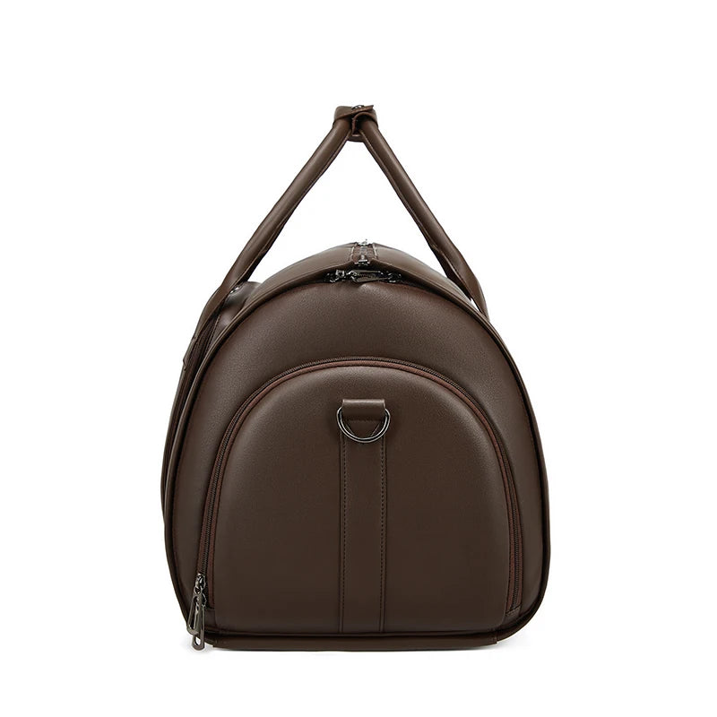Mingao 2408 PU Leather Weekender Duffle Bag with Shoe Compartment - 6