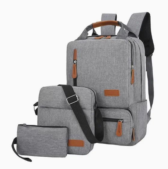 Thelxinoe backpack set in light grey