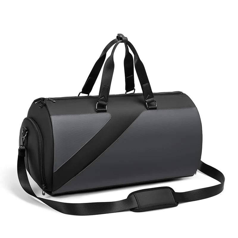 Mingao 233019 Large Capacity Waterproof Oxford Gym Duffle Bag - Black