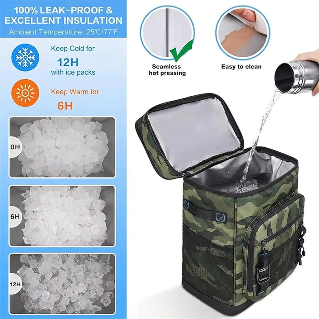 Keman KMA675-1 30L Camo Camping Cooler Backpack