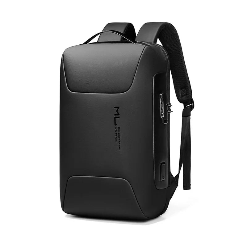 Mingao 22086 Anti-Theft USB College Laptop Backpack - Black