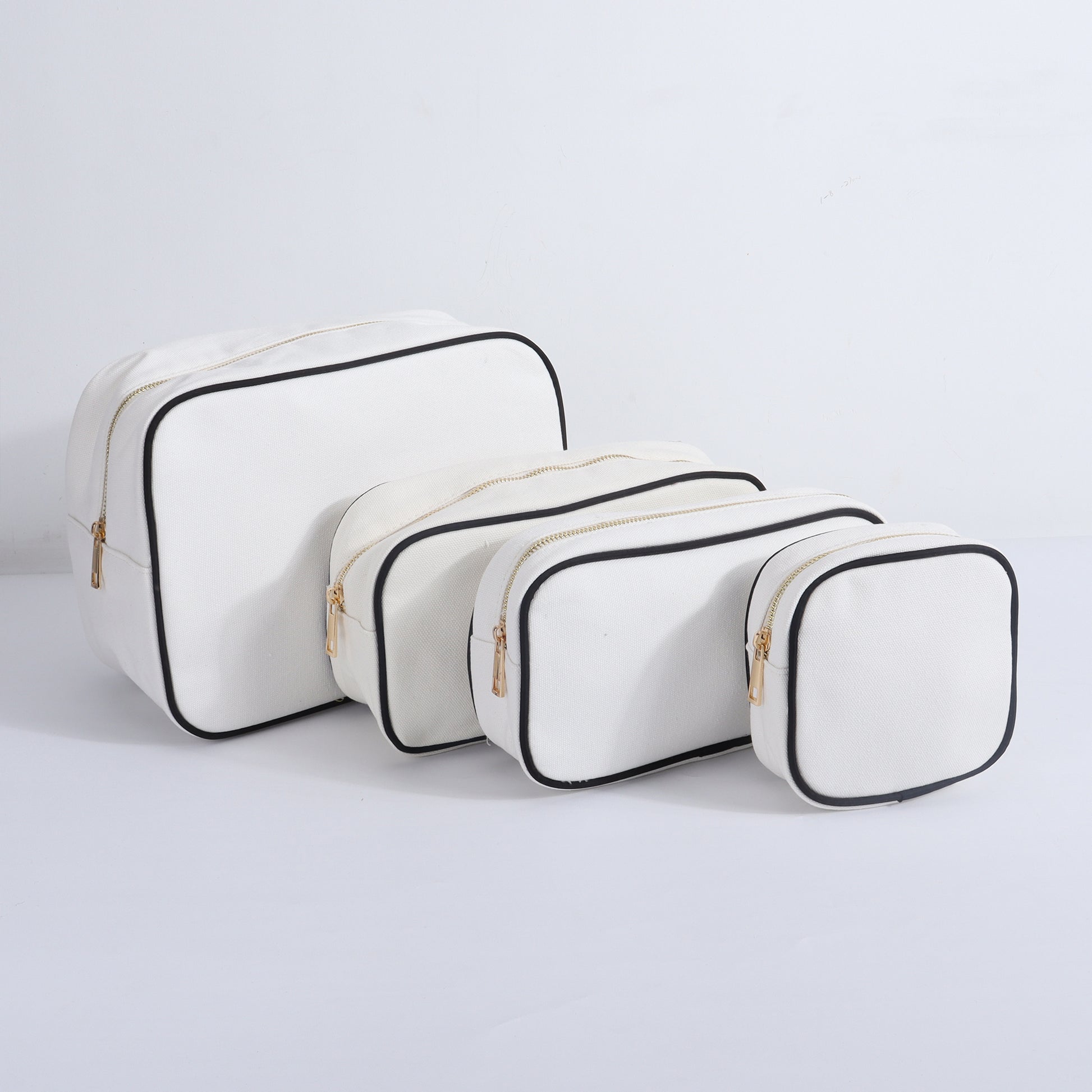 Backper Aquila Blank Canvas Cosmetic Bag — Black