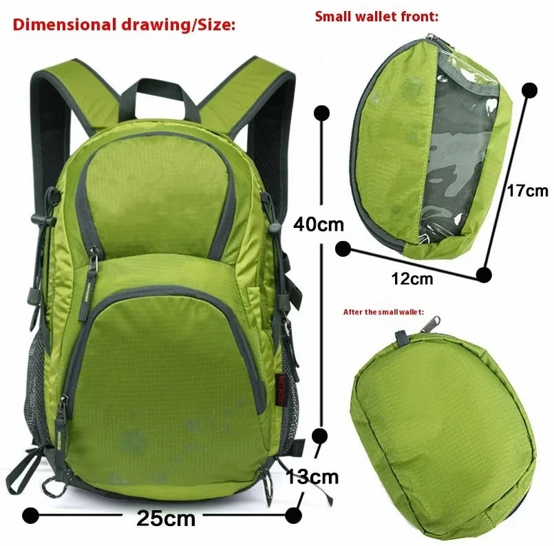Lightweight hiking backpack side profile